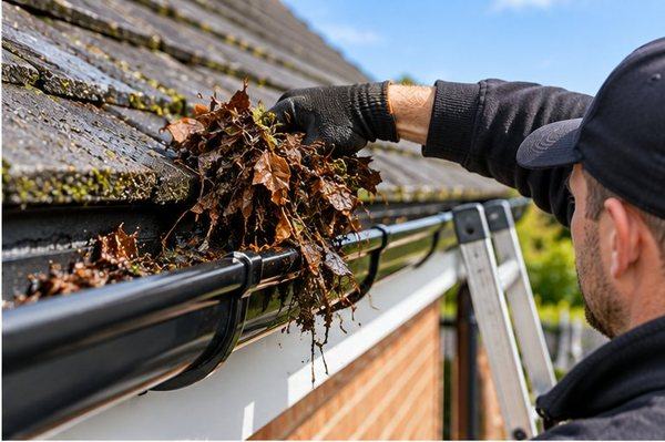 Gutter Cleaning &ndash; illustration