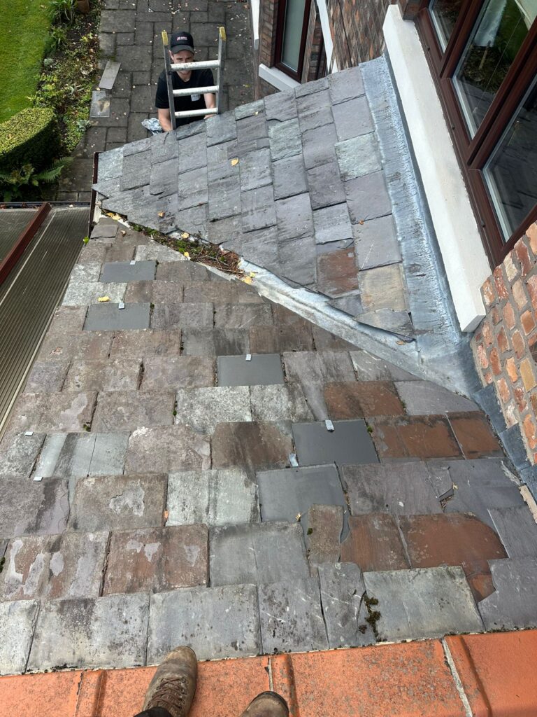 repair slipped slates in prestbury