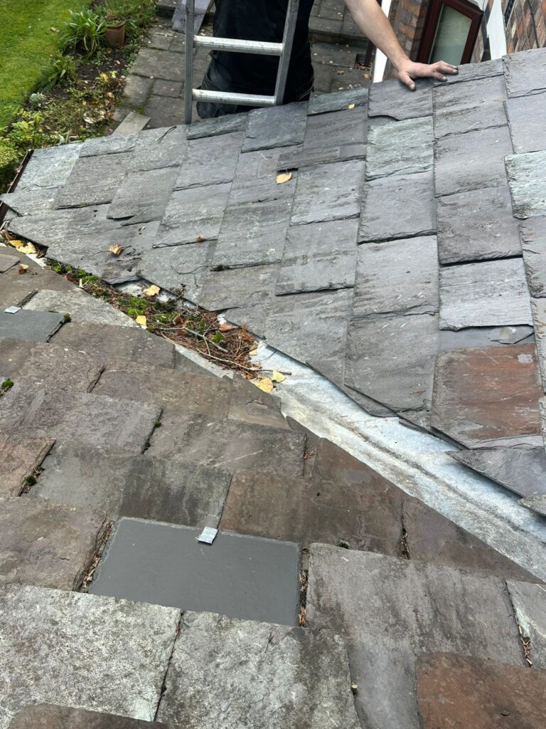 repair slipped slates in prestbury