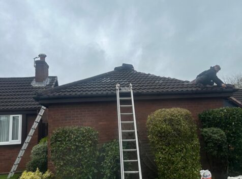 ridge tile re-bedding in Warrington