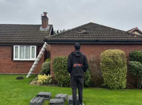 ridge tile re-bedding in Warrington